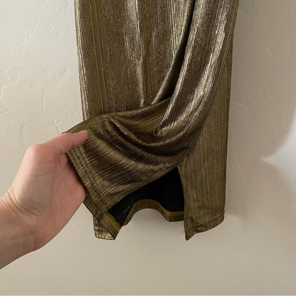 Gold Mini Dress Size Medium - Picture 3 of 14